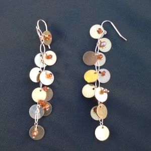 Gara Danielle Hessonite Orange Pearl Earrings